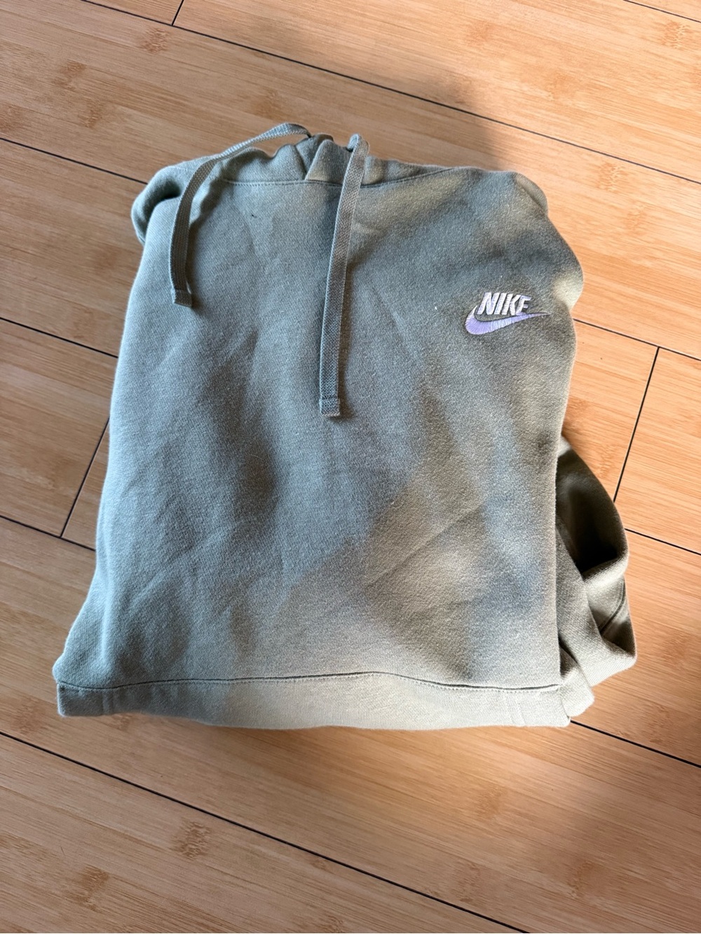 Nike Olive Green Sweatshirt with Embroidered Logo